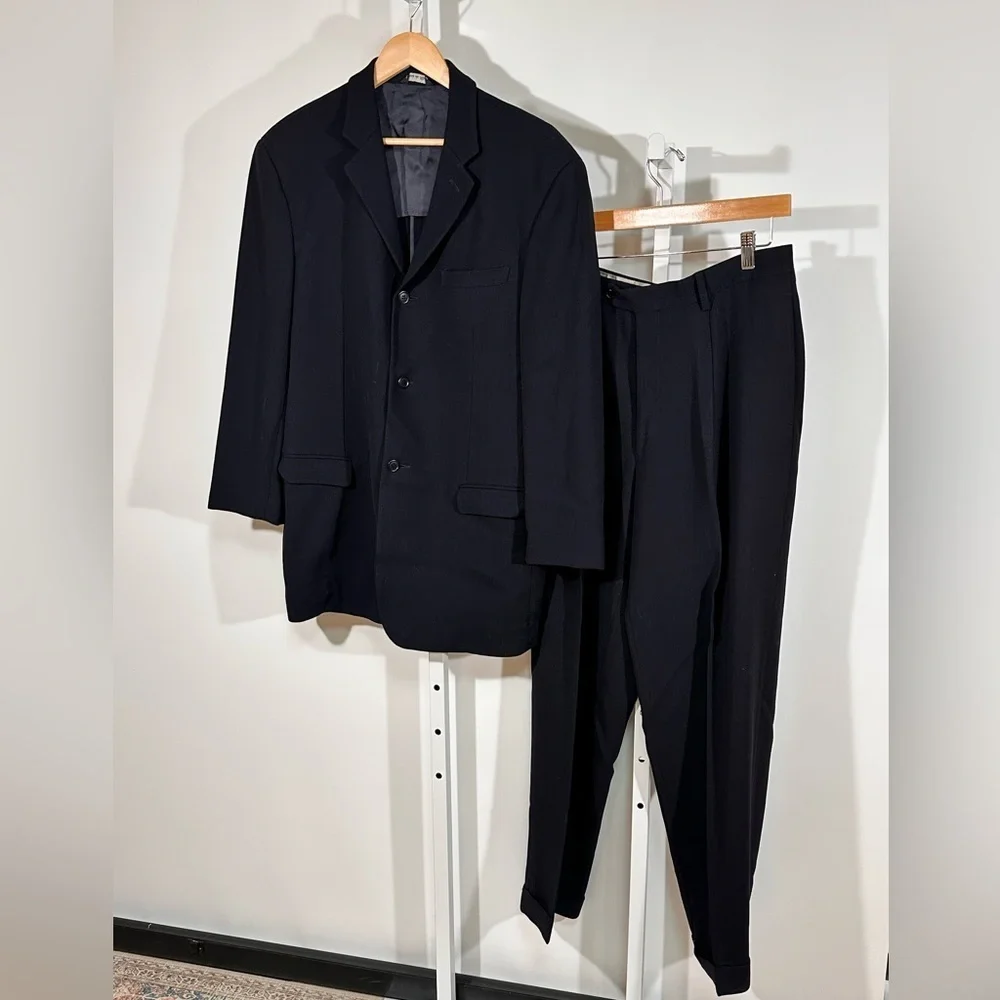 90’s Italian wool Arthur Chapnik Tailored Two-Piece Blazer Trousers suit 40R/31